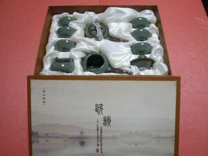 中国　現代(2005年購入）茶器　TEAセット　寸法約 急須 高さ7.5cm・カップ　高さ2,5cm・直径7cm