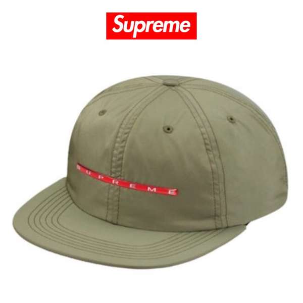 ★新品★ Supreme 17 SS Chrome Stripe 6-Panel Cap Olive オリーブ Camp FW AW シュプリーム キャンプ キャップ