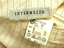 美品*INTERMEZZO インターメッツォ*ベージュ*リネン混*メンズ*3ボタン*テーラードシングルジャケット*L*春夏_画像3