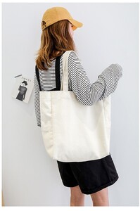 メンズ レディース トート バッグ かばん キャンバス 大容量 白 無地 ホワイト エコバッグ 未使用 新品 トートバッグ 通勤 通学 買い物袋