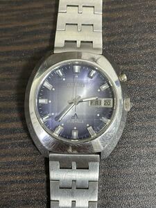 89 稼働品 ORIENT オリエント CHRONOACE クロノエース 21石 メキシカン ブルー文字盤 9面カットガラス MIY-030