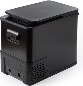 車載冷蔵庫 大容量 42L 小型 ポータブル冷蔵庫 -20℃~20℃ 急速冷凍 2WAY電源対応 AC/DC12V・24V 静音 DC ACアダプター付属 ブラック
