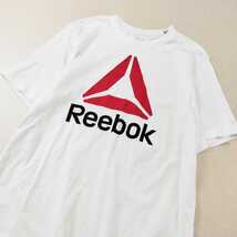 Reebok　リーボック　ロゴプリントTシャツ 半袖Tシャツ 古着　ホワイト　Lサイズ_画像3