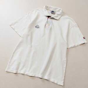 Kappa　sport　カッパ　スポーツ　ワンポイント刺繍　半袖ポロシャツ　鹿の子　半袖シャツ　オフホワイト　Lサイズ
