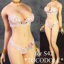 ＊toco＊ TBLeague S42 フルレース ブラセット bloom rose ライトピンク/ストラップレス_画像1