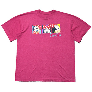 [XL] Disney frolida Minnie Mouse character T-shirt lady's XL pink Disney Disney Land BA3402