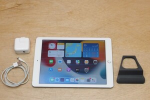 iPad Air2 Wi-Fi+Cellular 16GB シルバー 難あり タブレットスタンド付き GPS付きセルラーモデル 送料無料