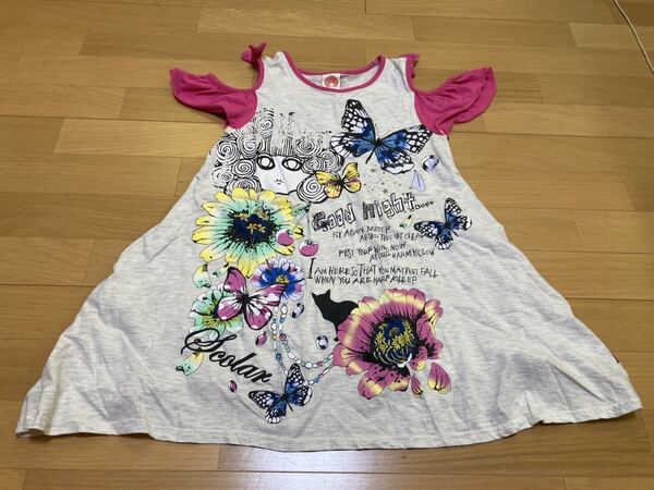 スカラー 袖なしワンピース 130センチ ボトムス キッズ ジュニア 女の子 女子 肩出しワンピース SCOLAR
