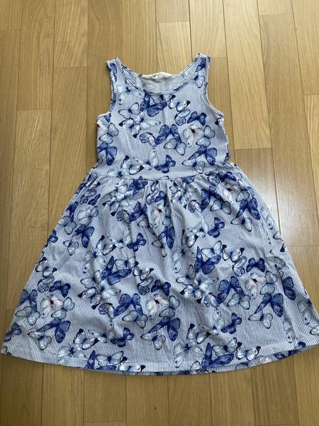 H&M ノースリーブワンピース 袖なしワンピース　130センチ ボトムス キッズ　ジュニア　女の子　女子　子供服