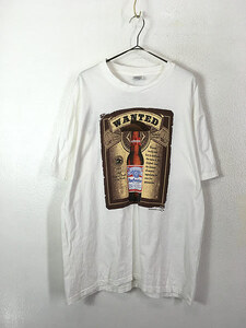 古着 90s Budweiser バドワイザー「WANTED」 ウエスタン Tシャツ XL 古着