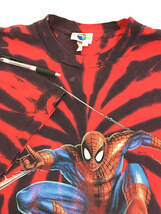 古着 90s USA製 MARVEL SPIDER MAN スパイダーマン アメコミ タイダイ Tシャツ XL 古着_画像5