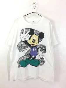 古着 90s USA製 Disney Mickey ミッキー ムービー フィルム Tシャツ XL 古着