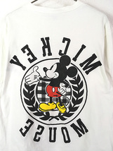古着 90s USA製 Disney Mickey ミッキー両面 BIG プリント Tシャツ L 古着_画像4