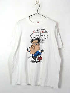 古着 90s USA製 EIB 「DAN'S BAKE SALE」 コミカル ポップ アート Tシャツ L 古着