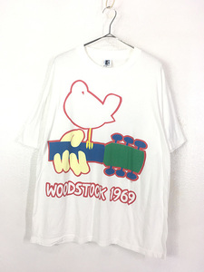 古着 90s USA製 Woodstock ロック ミュージック フェス Tシャツ XL 古着
