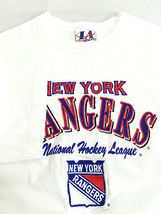 古着 90s USA製 NHL New York Rangers レンジャーズ 刺しゅう Tシャツ L 古着_画像4