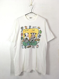 古着 90s USA製 Hugh Biber ウシ シュール ポップ アート Tシャツ XL 古着