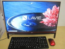 NEC デスクトップパソコン PC-DA370HAR LAVIE 23.8インチ キーボード KG-1129 ラズベリーレッド_画像1