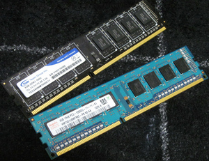 メモリ デスクトップ用 PC3-12800 DDR3-1600 Team Group DDR3 4GB Hynix純正 DDR3 4GB 合計8GB 片面実装 送料198円