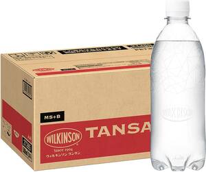 MS+B ウィルキンソン ラベルレス ボトル 500ml×24本 ペットボトル ケース まとめ買い [炭酸水] アサヒ飲料 強炭酸