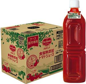 デルモンテ 食塩無添加トマトジュース [ラベルレス] 900g×12本 まとめ買い ケース