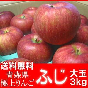 さんきん送無〓青森県産 ふじ りんご 3kg 大玉