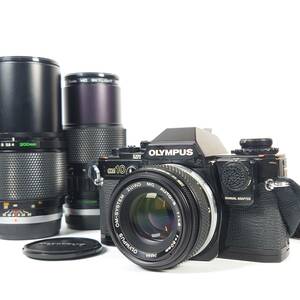 OLYMPUS OM10 フィルム一眼レフカメラ ZUIKO MC AUTO-S 50mm F1.8 標準 単焦点 レンズ 200mm 75-150mm セット オリンパス 現状品