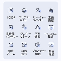 バッテリー3本付き！【高性能 ミニドローン】 v14 100ｇ以下 航空法 登録不要 カメラ付 ケース付 初心者 超小型 RSプロダクト（v14-b2）_画像2