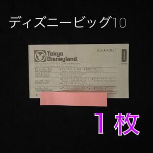 【1名分】ディズニー ビッグ10 TDR コレクション　ディズニーランド　ディズニーシー チケット