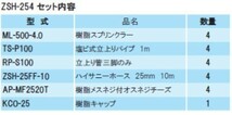 イリテックスプリンクラー25mm ホースセット樹脂カップリング式　25mm （高圧ホース）ZSH-254 4 本立セット　　25mm ハイサニーホース_画像3