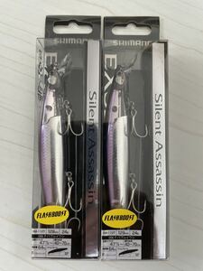 シマノ サイレントアサシン 129F フローティングミノー シーバス ルアー フラッシュブースト 006 Fパプルイワシ パープルイワシ 2pcs