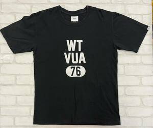 ■ WTAPS ダブルタップス TEE カレッジロゴ Tシャツ 半袖 カットソー 黒 ブラック サイズ02 ●220718