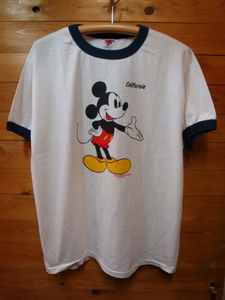 ☆新品Vintage訳アリ品☆80's米国製　SHERRYS BEST☆プリントリンガーTシャツ☆L