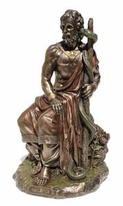 アスクレピオス 医者ギリシャ神話ブロンズ西洋置物インテリア飾り彫刻オブジェホームアクセント古代ギリシャ彫像医学雑貨神話フィギュア像