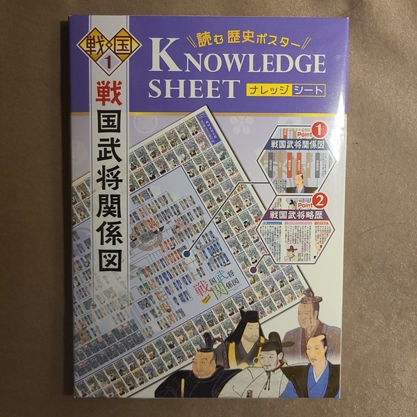 ★新品即決★戦国1 ナレッジシート 戦国武将関係図 読む歴史ポスター★監修 小和田泰経★送料無料