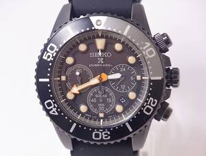 【美品!限定モデル!】SEIKO PROSPEX SBDL053 ソーラー ダイバースキューバ アナログ ラバー ブラック セイコー プロスペックス