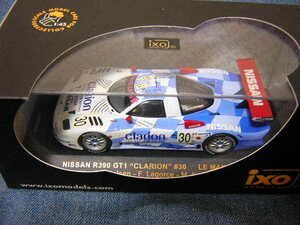 1/43　ixo 1998年ルマン24時間レース　”CLARION”ニッサンR390GT1#30　J・ニールセン、F・ラゴルス、M・クルム