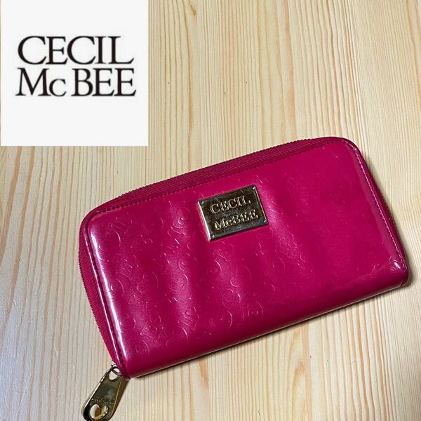 CECIL McBEE ANAP INGNI one way Samantha チャック ピンク カード コインケース 長財布