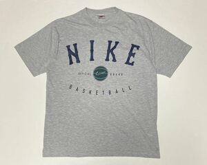 90s 90年代 NIKE ナイキ M tシャツ TEE 半袖 ロゴ プリント グレー 灰