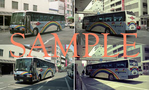 Ｆ【バス写真】L版4枚　両備バス　エアロバス　渋川特急