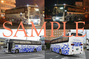 D【バス写真】L版4枚　両備バス　西日本車体工業SD-2　ルブラン