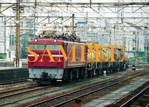 F【鉄道写真】Ｌ版１枚　ED76　貨物列車　大分駅