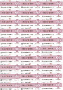 キャンドゥ 　Can★Do株主優待券 3,000円分+税　有効期限2022年8月31日