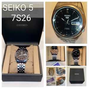 SEIKO セイコー 腕時計 セイコー5 7S26 SEIKO5 メンズ 自動巻き オートマチック 裏 スケルトン 自動巻き腕時計 メンズ腕時計 稼働品