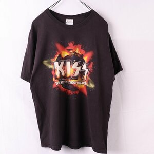 キッス Tシャツ XL 半袖 黒 KISS ジーンシモンズ バンドt ロックt メンズ レディース 古着 中古 st324