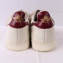 GAZELLE 27.0cm/adidas ガゼル ガッツレー アディダス スニーカー レザー オフホワイト バーガンディー 中古 古着 メンズ ad3604_画像2