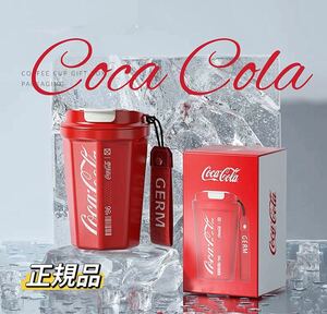 コカコーラ　ステンレス マグ ボトル 水筒 保冷 保温 真空2重 広口タイプ　タンブラー　 (レッド,390ml)