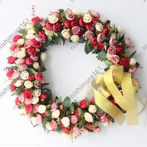  hand made *.. artificial flower * lease * wall decoration * art flower * maximum diameter 45cm