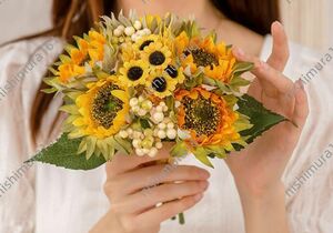  sunflower * bouquet * small bouquet * artificial flower * height approximately 25cm