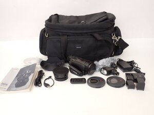 Canon キヤノン デジタルビデオカメラ 2013年製 iVIS HF G20 バッグ/説明書/充電器/ライト/マイク/バッテリー2個付き □ 66903-1